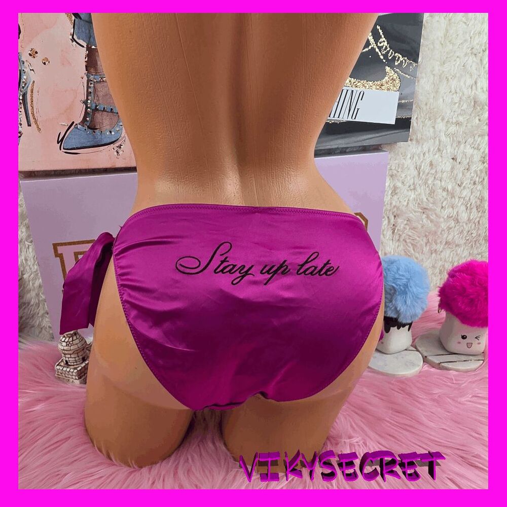 ❤️ NWT Victoria's Secret Fuchsia Cheeky Stay Up Late Medium #7382 ❤️